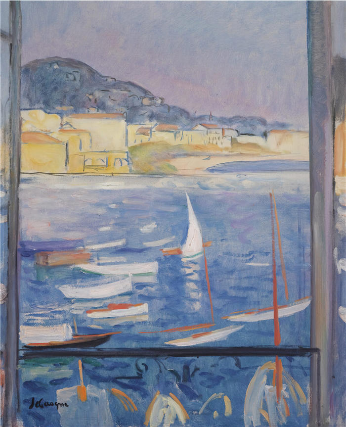 亨利·勒巴斯克（Henri Lebasque，法国画家）高清作品-《滨海自由城》