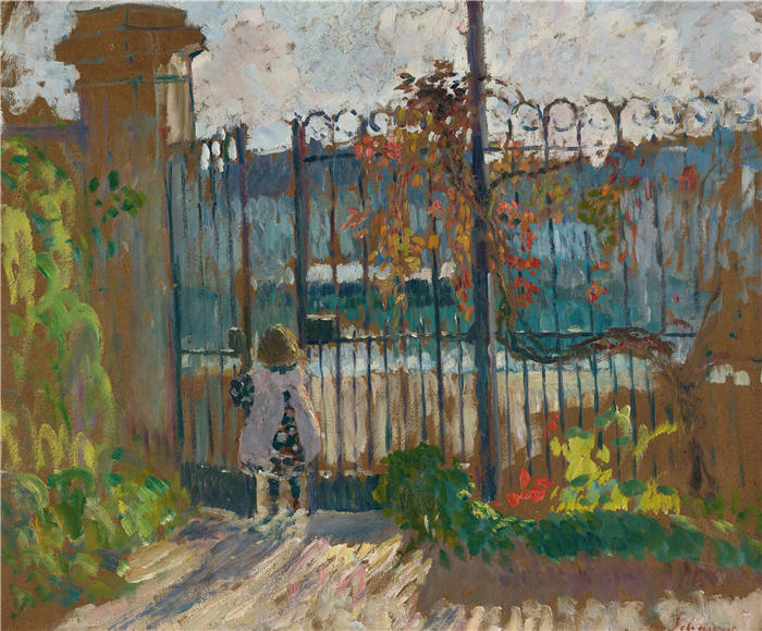 亨利·勒巴斯克（Henri Lebasque，法国画家）高清作品-《拉格尼，诺拉格栅花园（1905）》