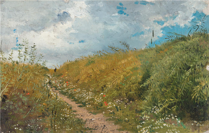 伊利亚·列宾（ Ilya Repin,俄罗斯画家）高清油画作品-《戴尔之路》