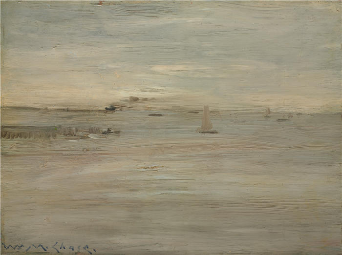 威廉·梅里特·蔡斯（William Merritt Chase，美国画家）高清油画作品下载-《海军陆战队（约 1888 年）》