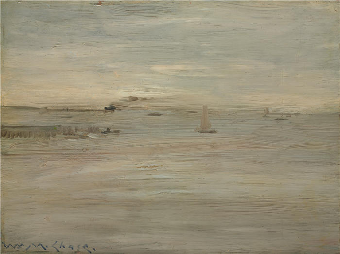 威廉·梅里特·蔡斯(William Merritt Chase,美国画家)高清油画作品下载-《海军陆战队(约 1888 年)》