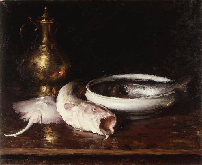 威廉·梅里特·蔡斯(William Merritt Chase,美国画家)高清油画作品下载-《静物 (1912)》