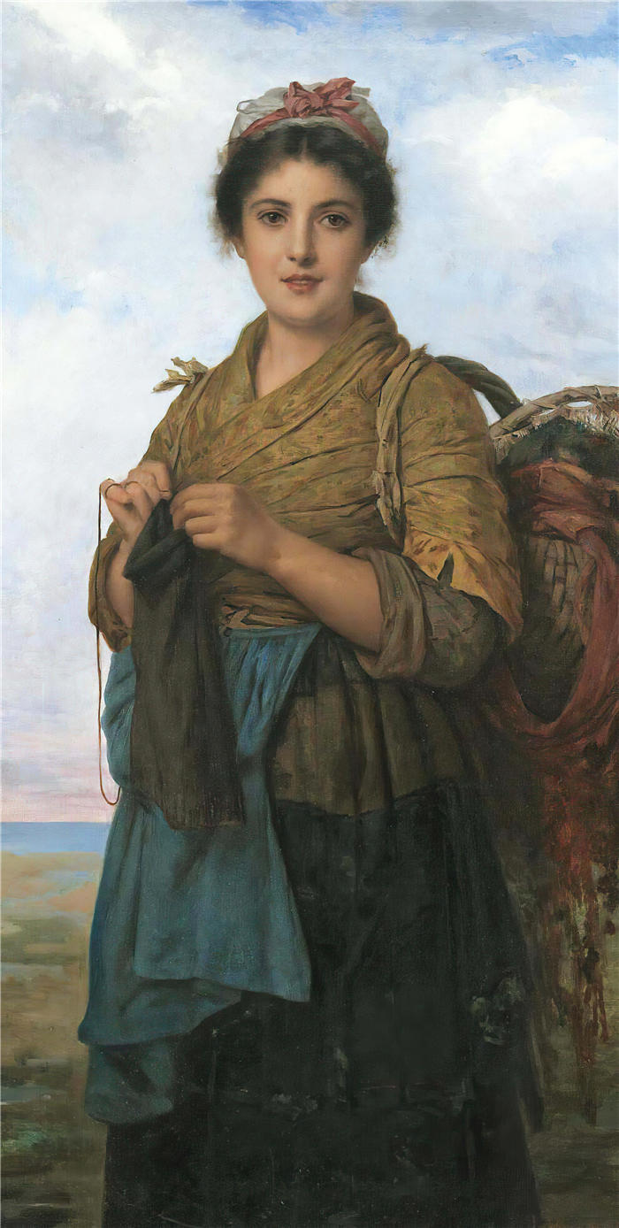 莱昂-让-​​巴塞尔·佩罗（Léon-Jean-Bazille Perrault,法国画家）高清作品下载《年轻的裁缝》