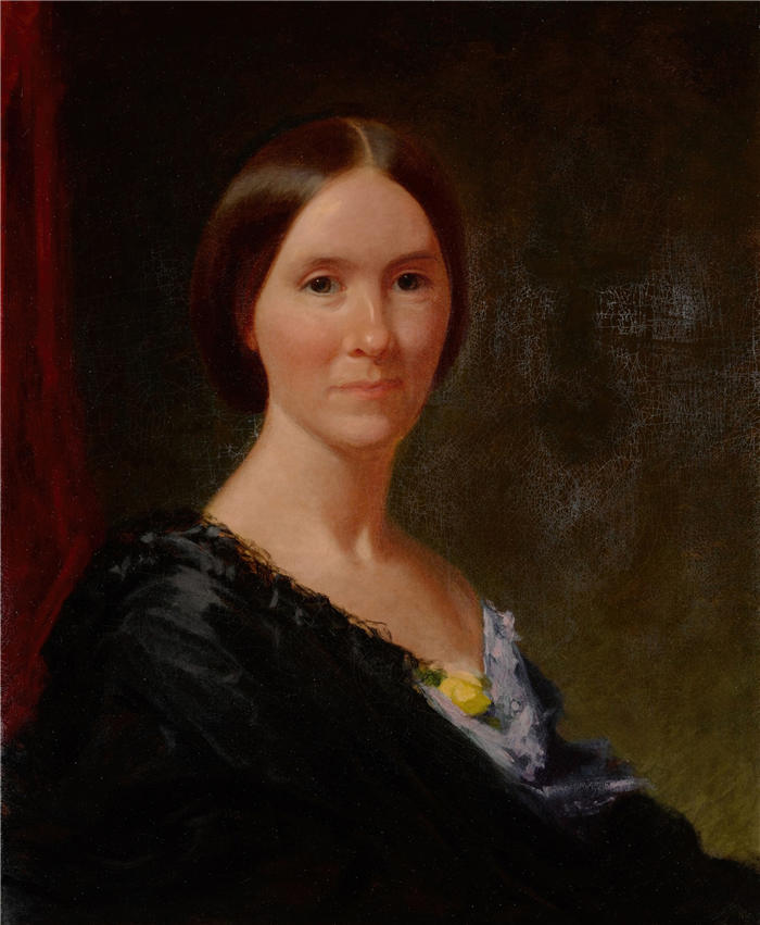 威廉·梅里特·蔡斯（William Merritt Chase，美国画家）高清油画作品下载-《Margaret Creighton Bateman 夫人（约 1870 年）》