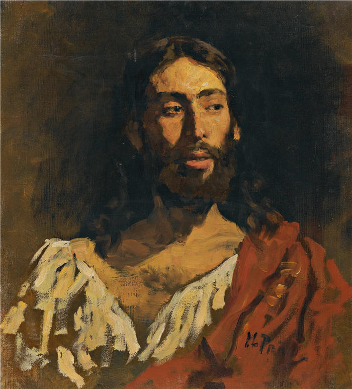 伊利亚·列宾（ Ilya Repin,俄罗斯画家）高清油画作品-《一个犹大人的肖像》