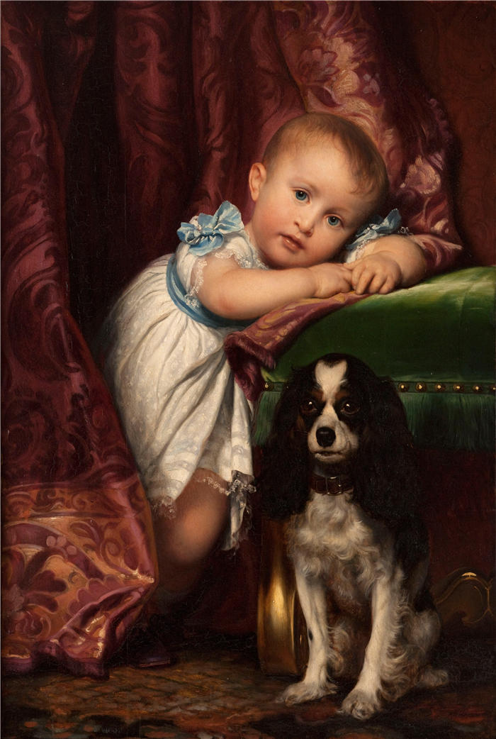 保罗·德拉罗什（Paul Delaroche，法国画家）高清油画作品-《贺拉斯·德拉罗什的肖像（1838 年）》