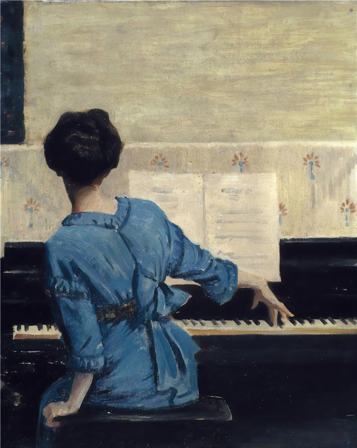 威廉·梅里特·蔡斯（William Merritt Chase，美国画家）高清油画作品下载-《主题演讲 (1915)》