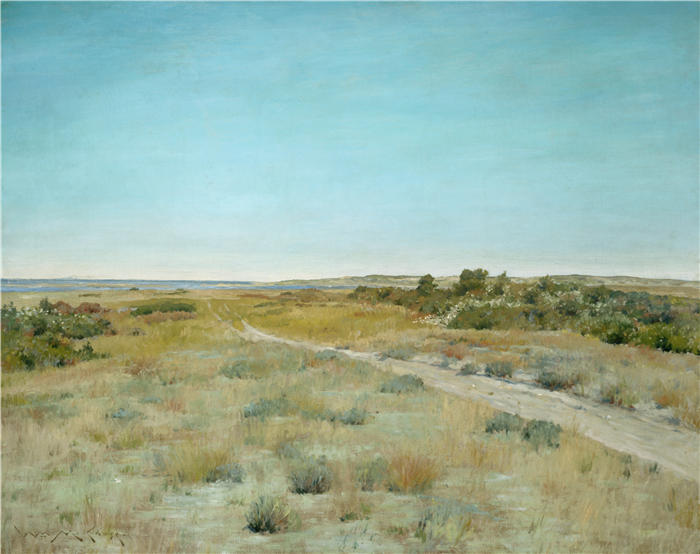 威廉·梅里特·蔡斯（William Merritt Chase，美国画家）高清油画作品下载-《初秋》