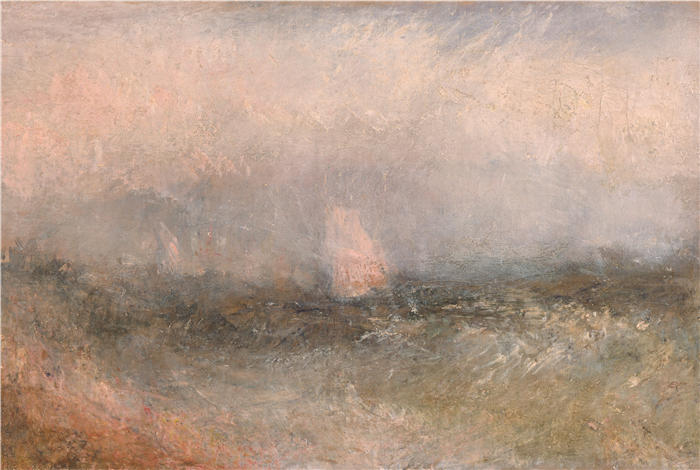 约瑟夫·马洛德·威廉·特纳(Joseph Mallord William Turner,英国画家)高清作品下载-《离岸 (1840 - 1845)》
