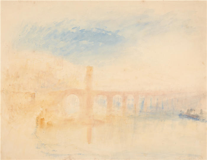 约瑟夫·马洛德·威廉·特纳（Joseph Mallord William Turner，英国画家）高清作品下载-《科布伦茨的摩泽尔桥（约 1842 年）》