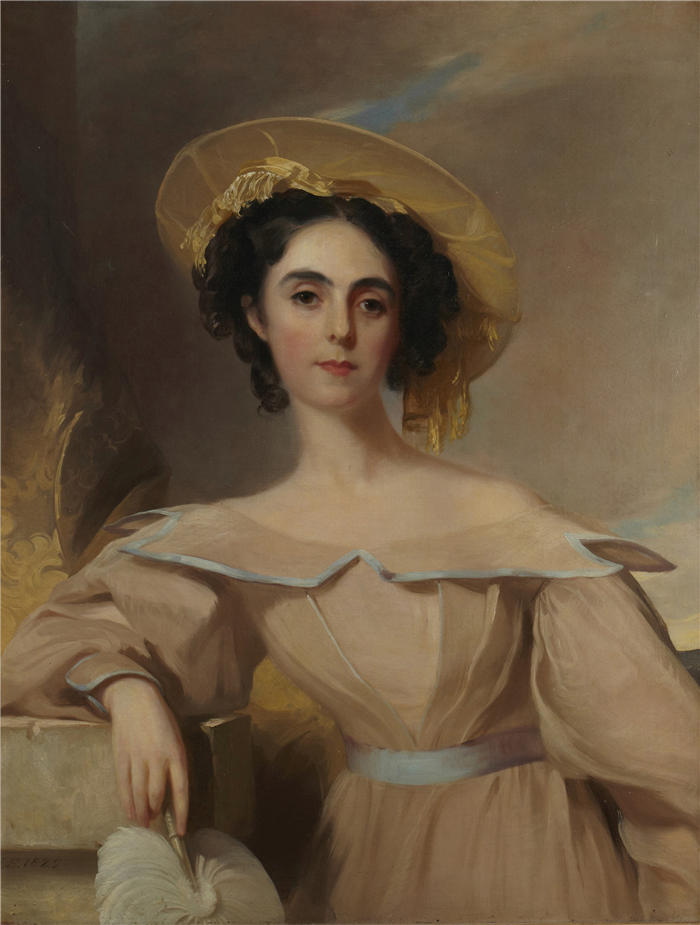 托马斯·萨利 (Thomas Sully，美国画家)高清作品-《查尔斯·格拉修特夫人 (1829)》