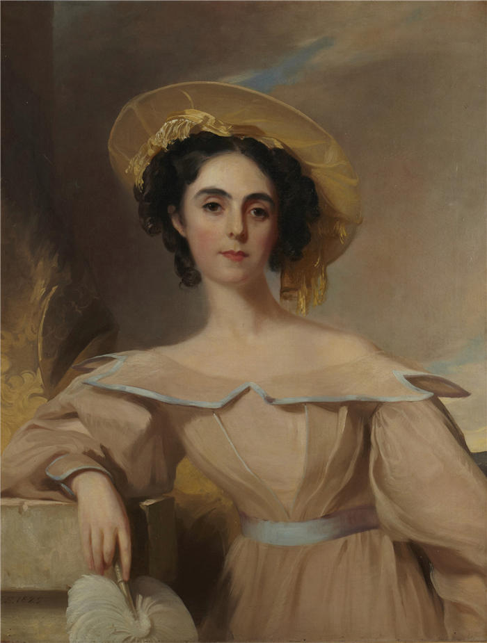 托马斯·萨利 (Thomas Sully,美国画家)高清作品-《查尔斯·格拉修特夫人 (1829)》