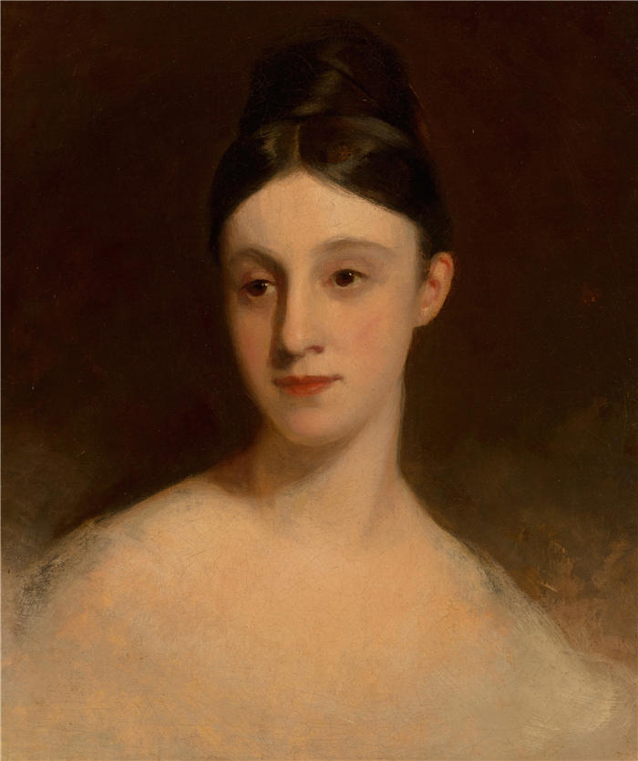 托马斯·萨利 (Thomas Sully,美国画家)高清作品-《安吉丽娜·斯奈德 (1835-1840)》