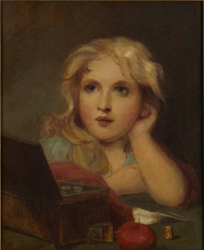 托马斯·萨利 (Thomas Sully，美国画家)高清作品-《儿童肖像（1866 年）》
