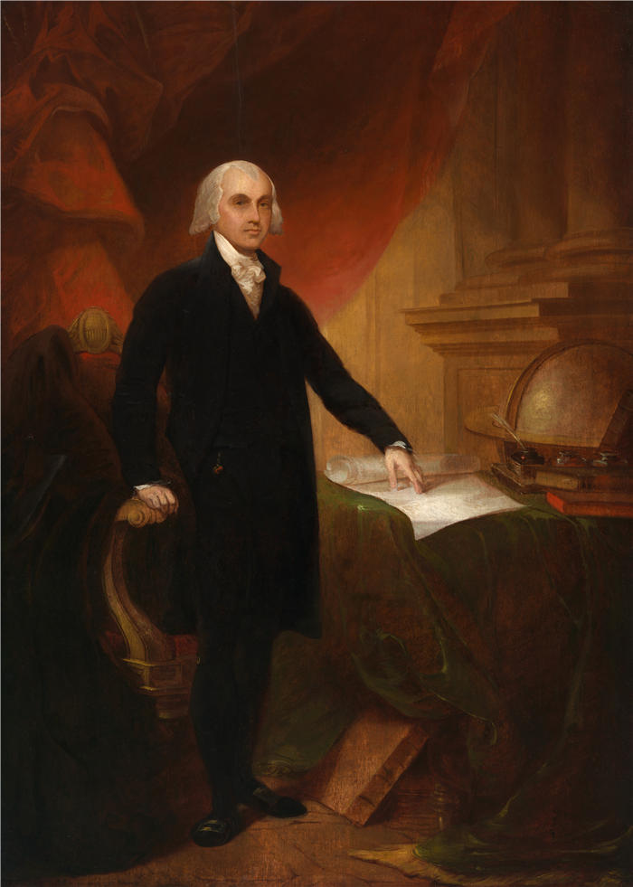 托马斯·萨利 (Thomas Sully，美国画家)高清作品-《詹姆斯·麦迪逊 (1809)》