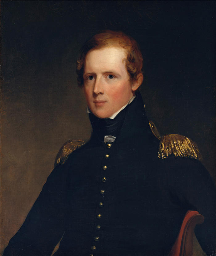 托马斯·萨利 (Thomas Sully，美国画家)高清作品-《约翰·比德尔少校 (1818)》