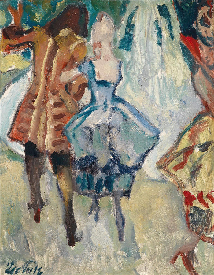 利奥·普茨 (Leo Putz，德国画家)高清油画作品-《 花园派对（1922）》