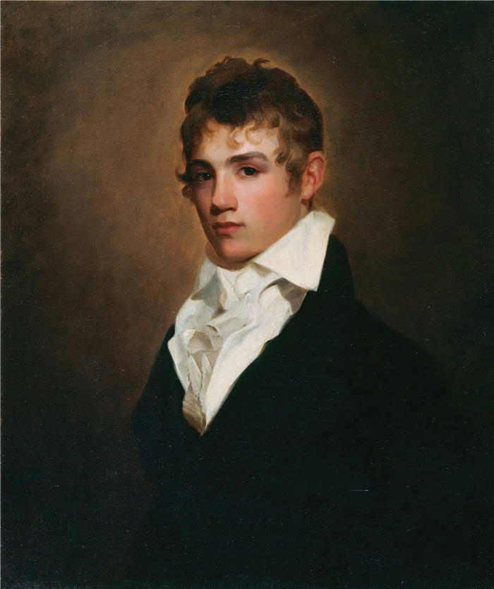 托马斯·萨利 (Thomas Sully，美国画家)高清作品-《乔治·米夫林·达拉斯 (1810)》
