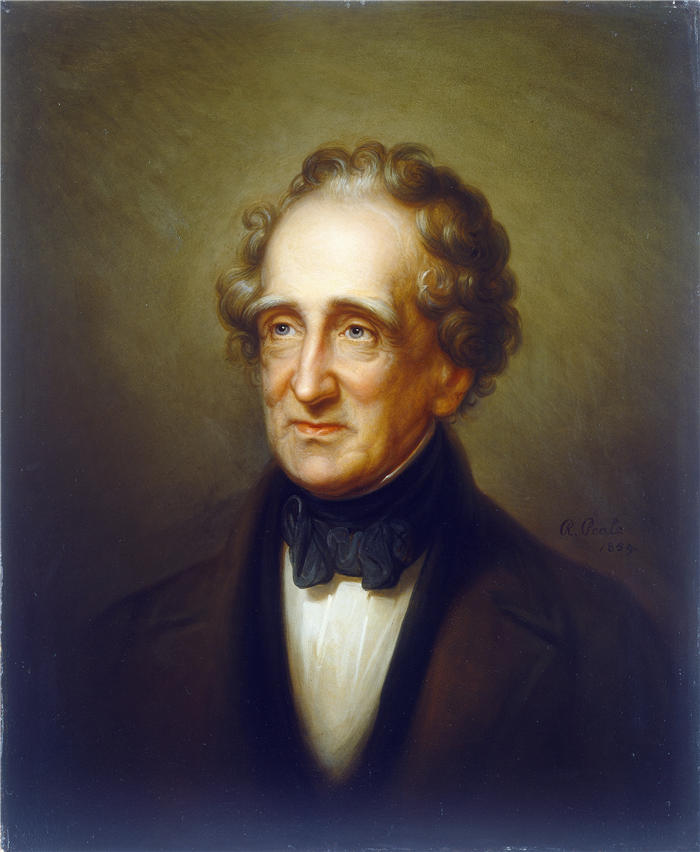 托马斯·萨利 (Thomas Sully，美国画家)高清作品-《伦勃朗皮尔 (1859)》