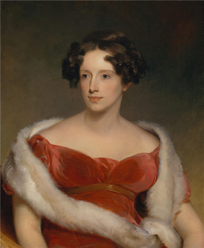 托马斯·萨利 (Thomas Sully，美国画家)高清作品-《约翰·比德尔夫人 (Eliza Falconer Bradish) (1818)》