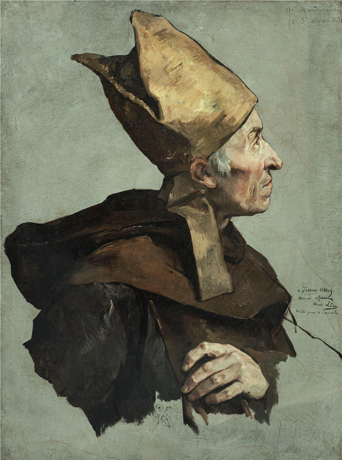 亨利·利奥波德·列维（Henri-Léopold Lévy，法国画家）高清油画下载-《主教（查理曼大帝的加冕礼）（1884 年）》