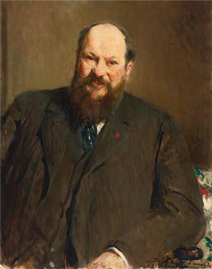 雅克-埃米尔·布兰奇（Jacques-Émile Blanche,法国画家）高清艺术作品-《Antoine Léon Florand 博士 (1857-1927)》