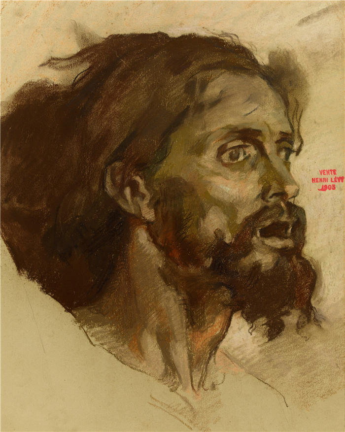 亨利·利奥波德·列维（Henri-Léopold Lévy，法国画家）高清油画下载-《练习曲》