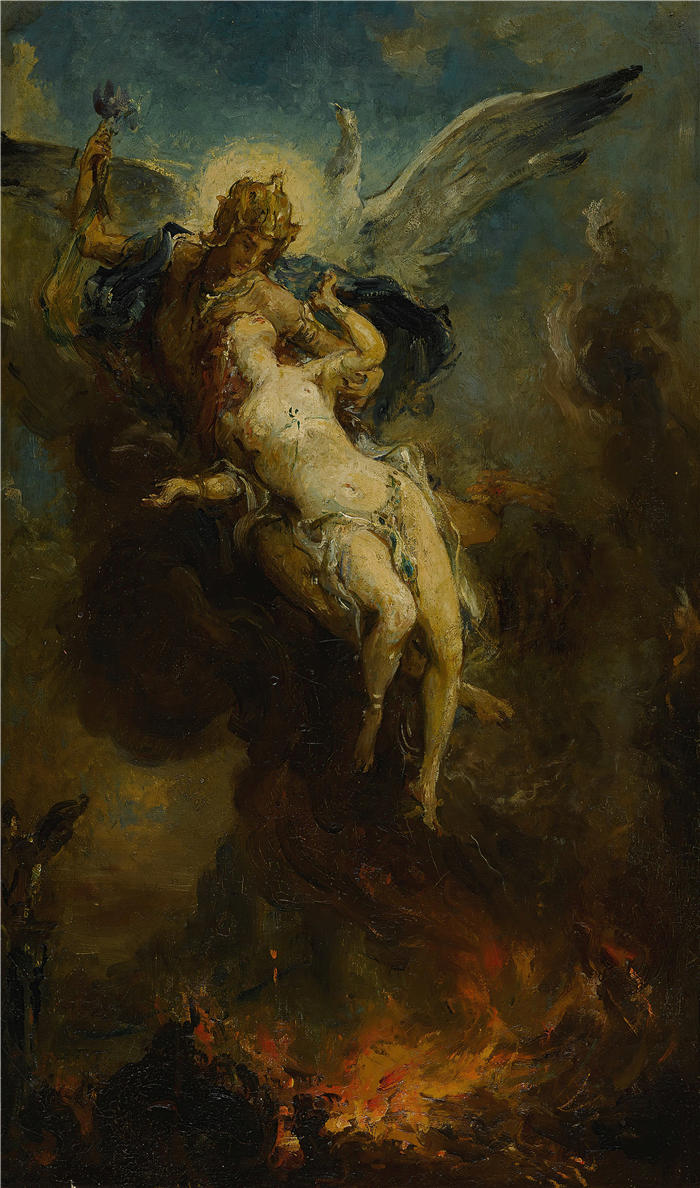 亨利·利奥波德·列维(Henri-Léopold Lévy,法国画家)高清油画下载-《凤凰》