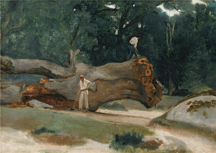 让·巴蒂斯特·卡米尔·柯罗(Jean-Baptiste-Camille Corot,法国画家)高清油画-《宝诗龙》