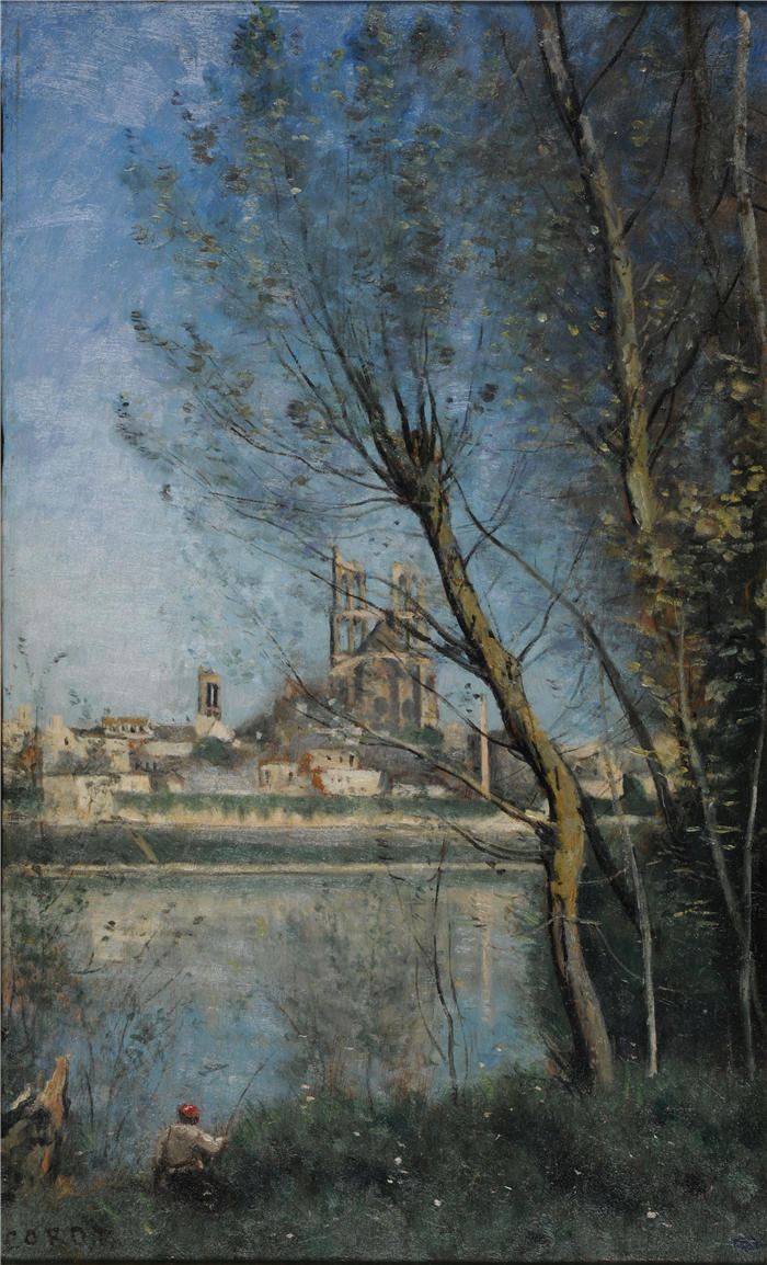 让·巴蒂斯特·卡米尔·柯罗(Jean-Baptiste-Camille Corot,法国画家)高清油画-《螳螂(早上)(1865年)》