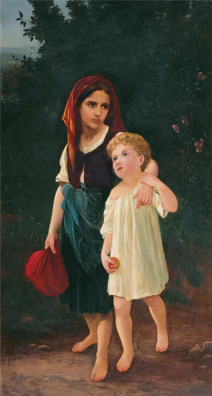 埃米尔·穆尼尔(Émile Munier,法国画家)高清油画作品-《 苹果采摘 (1890)》