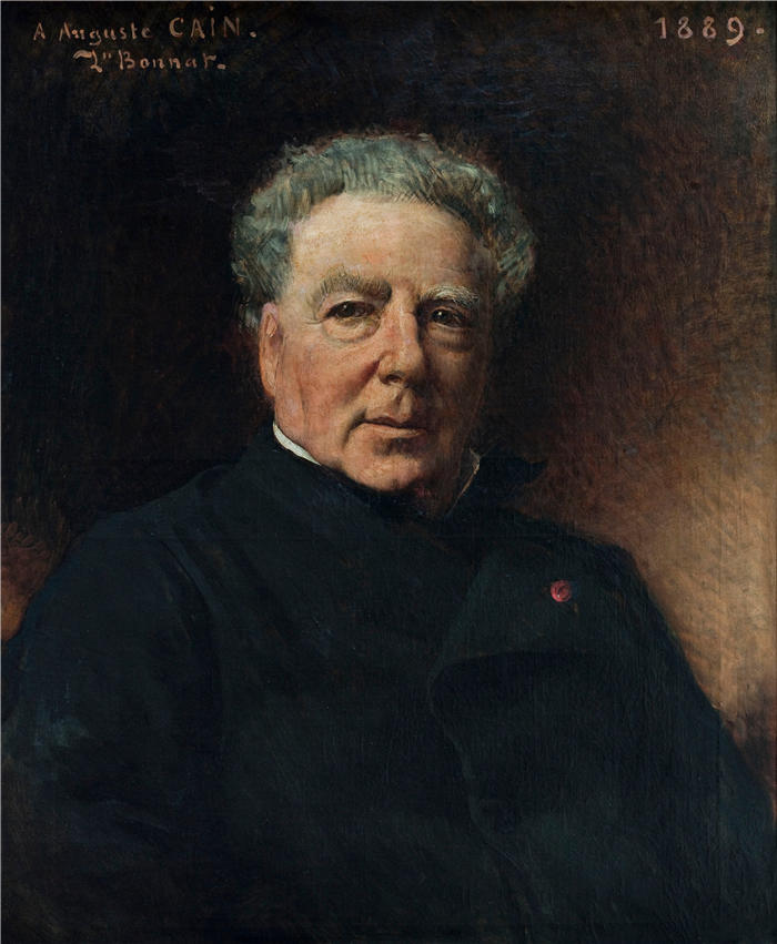 法国画家乔治·朱尔斯·维克多·克莱林（Georges Jules Victor Clairin）高清作品-《奥古斯特·凯恩肖像（1889 年）》