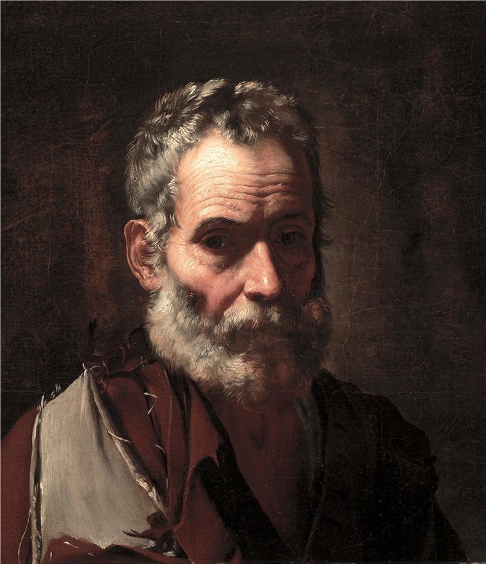 胡塞佩·德·里贝拉（Jusepe de Ribera，西班牙画家）高清作品-《一位老人（约 1635 年）》
