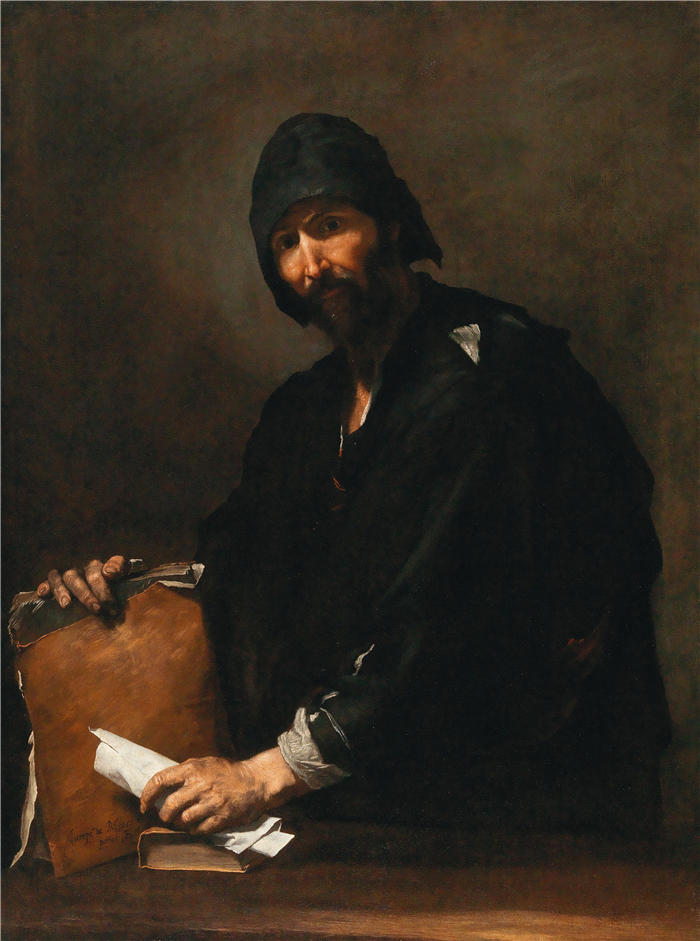 胡塞佩·德·里贝拉（Jusepe de Ribera，西班牙画家）高清作品-《赫拉克利特》