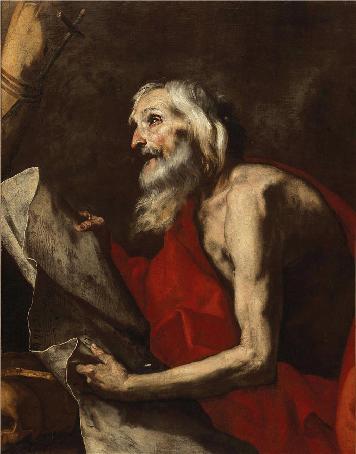 胡塞佩·德·里贝拉（Jusepe de Ribera，西班牙画家）高清作品-《圣杰罗姆》