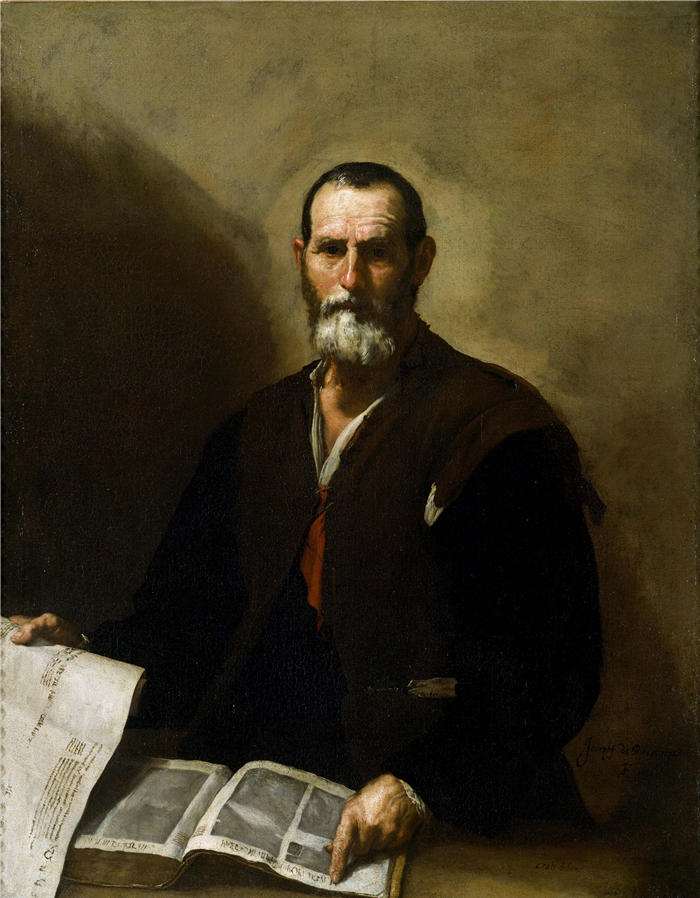 胡塞佩·德·里贝拉（Jusepe de Ribera，西班牙画家）高清作品-《哲学家》