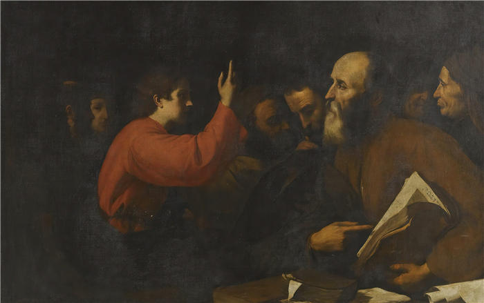 胡塞佩·德·里贝拉（Jusepe de Ribera，西班牙画家）高清作品-《圣殿医生中的基督》