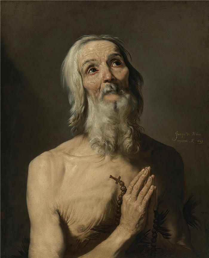 胡塞佩·德·里贝拉（Jusepe de Ribera，西班牙画家）高清作品-《圣奥诺佛瑞斯 (1643)》