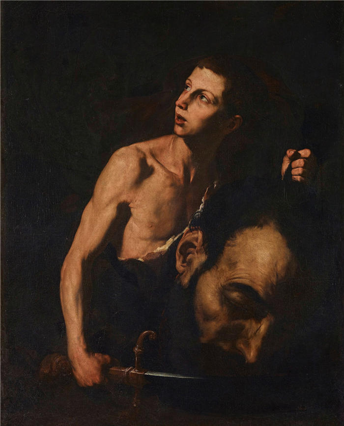 胡塞佩·德·里贝拉（Jusepe de Ribera，西班牙画家）高清作品-《大卫和歌利亚 (1620)》