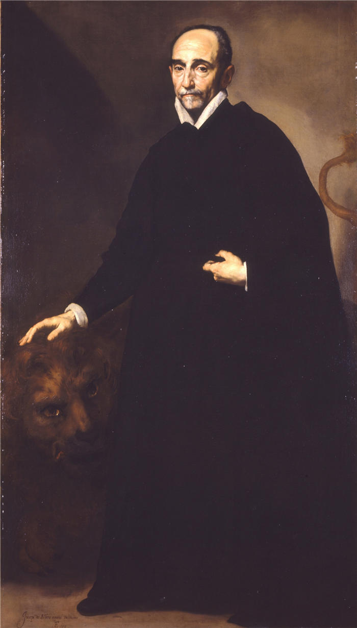 胡塞佩·德·里贝拉（Jusepe de Ribera，西班牙画家）高清作品-《耶稣会传教士肖像（1638 年）》