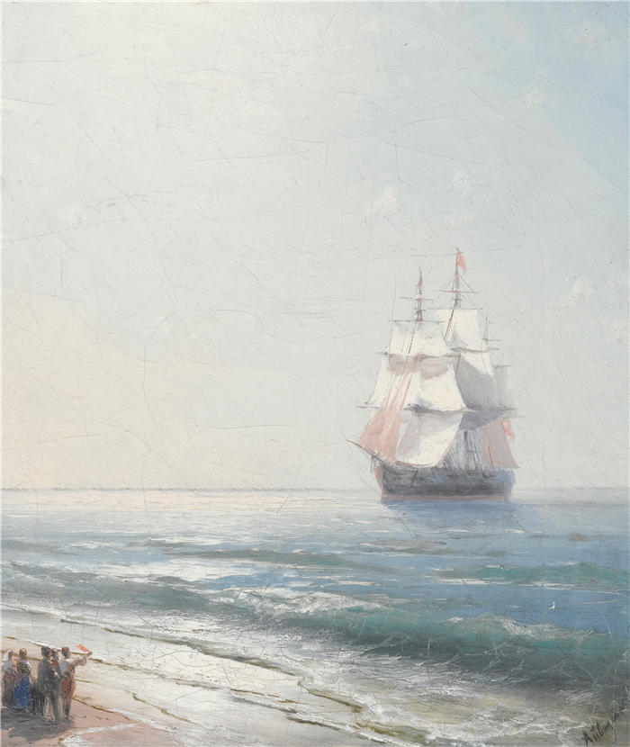 伊万·艾瓦佐夫斯基(Ivan Aivazovsky,俄罗斯画家)风景油画-《克里米亚》