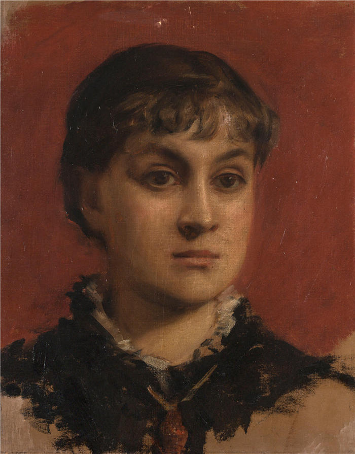 莱昂·弗朗索瓦·科梅尔（Léon François Comerre，法国画家）高清油画作品-《杰奎琳·科梅尔-帕顿肖像（1881 年）》