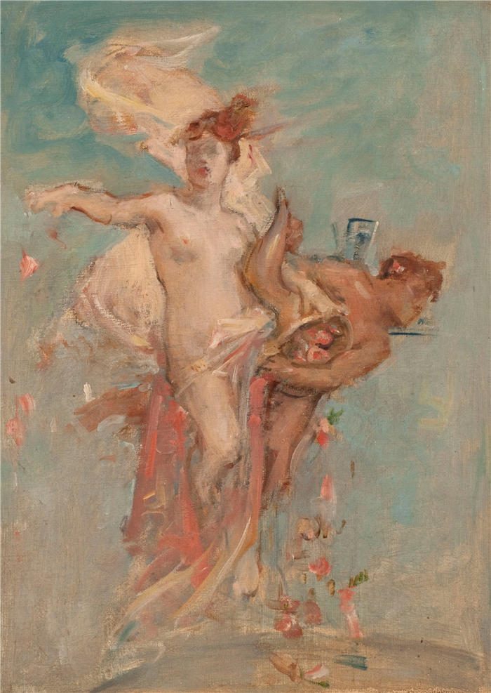 莱昂·弗朗索瓦·科梅尔（Léon François Comerre，法国画家）高清油画作品-《富足（1884）》