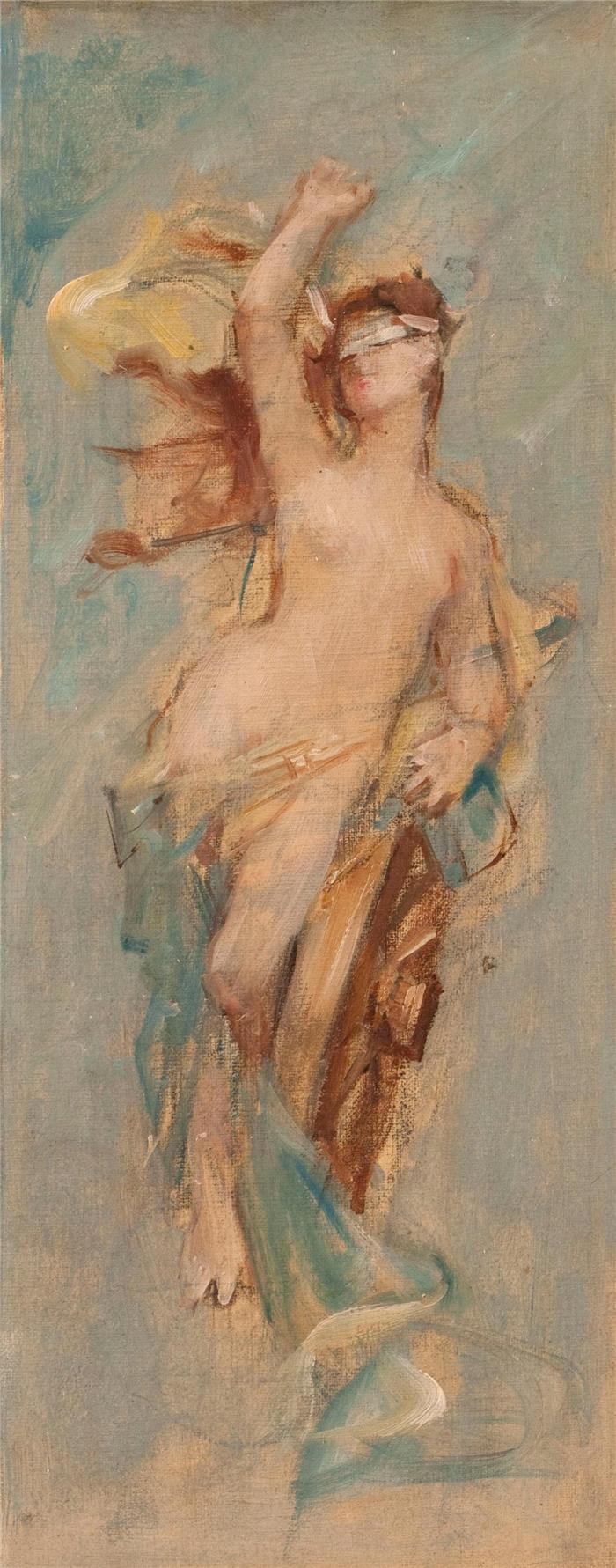 莱昂·弗朗索瓦·科梅尔（Léon François Comerre，法国画家）高清油画作品-《财富 (1884)》