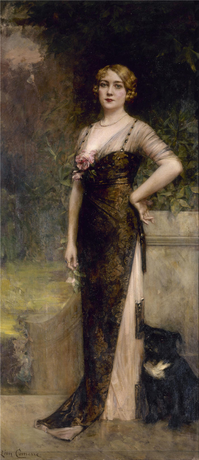 莱昂·弗朗索瓦·科梅尔（Léon François Comerre，法国画家）高清油画作品-《让·美拉德-诺伯特夫人的肖像（1913 年）》