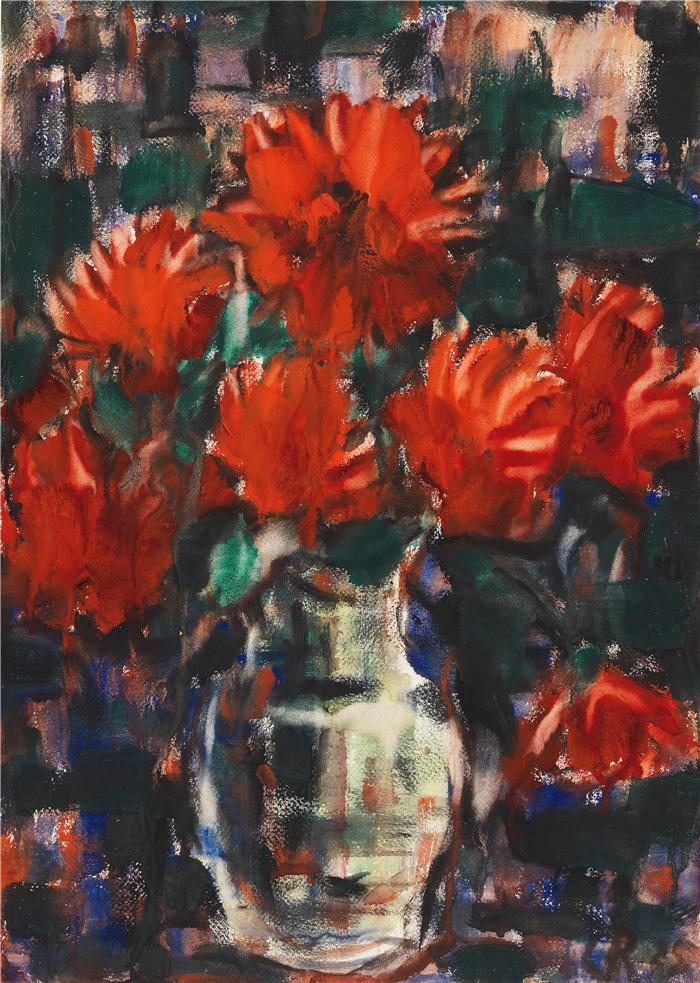 克里斯蒂安·罗尔夫斯(Christian Rohlfs,德国画家)绘画作品-《达利恩(1925) 》