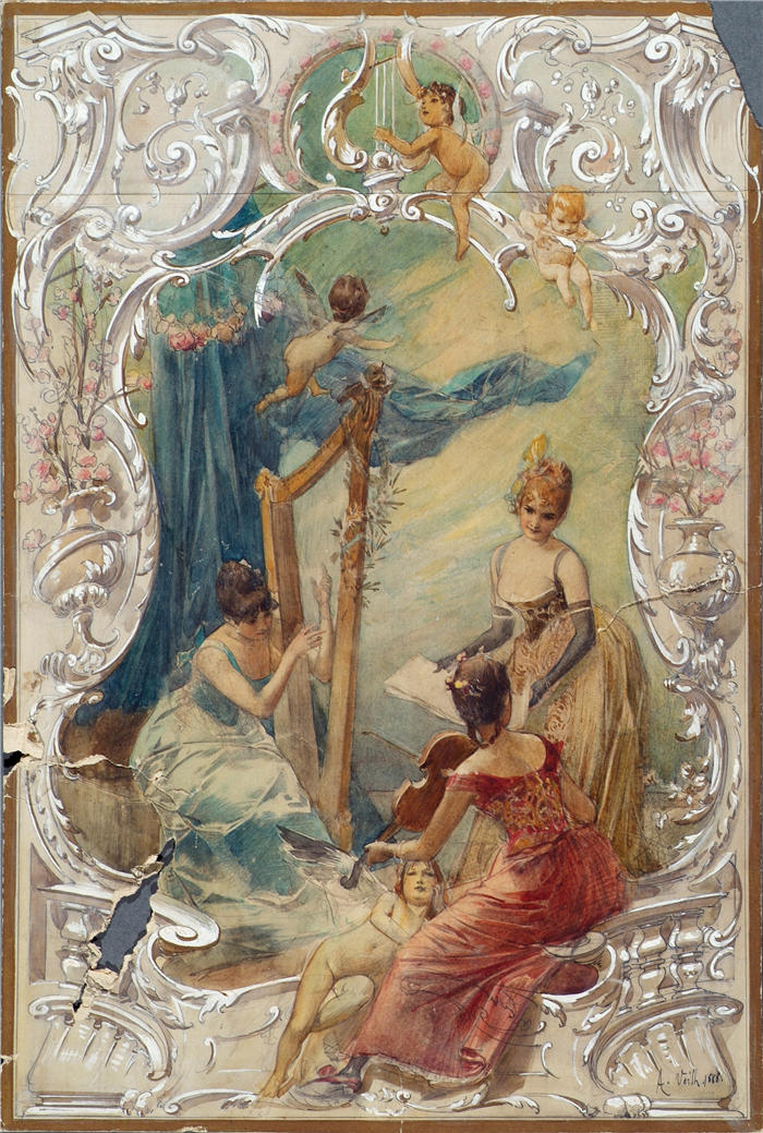 爱德华·维思（Eduard Veith，奥地利画家）高清作品-《格桑 (1888)》