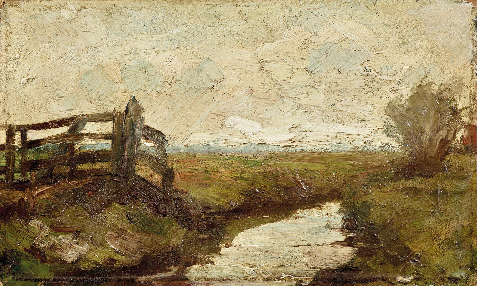 皮特·蒙德里安(Piet Mondrian，荷兰画家)油画高清作品-《灌溉沟（1894-1895）》