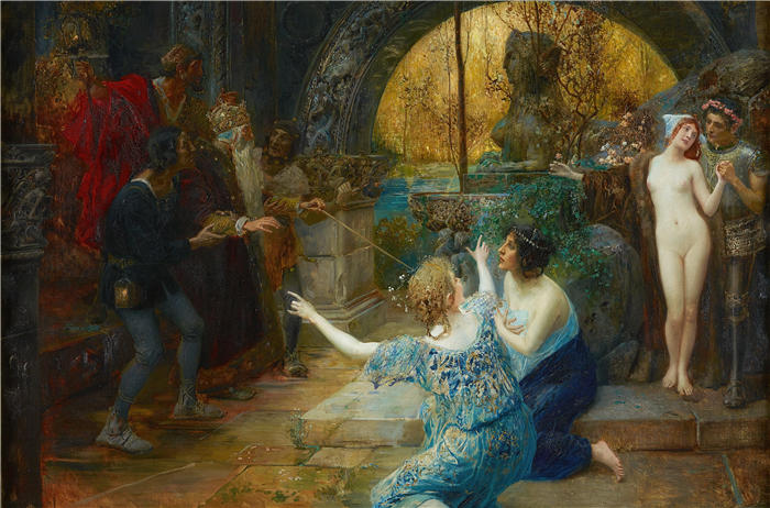 爱德华·维思（Eduard Veith，奥地利画家）高清作品-《青春之泉（1890）》