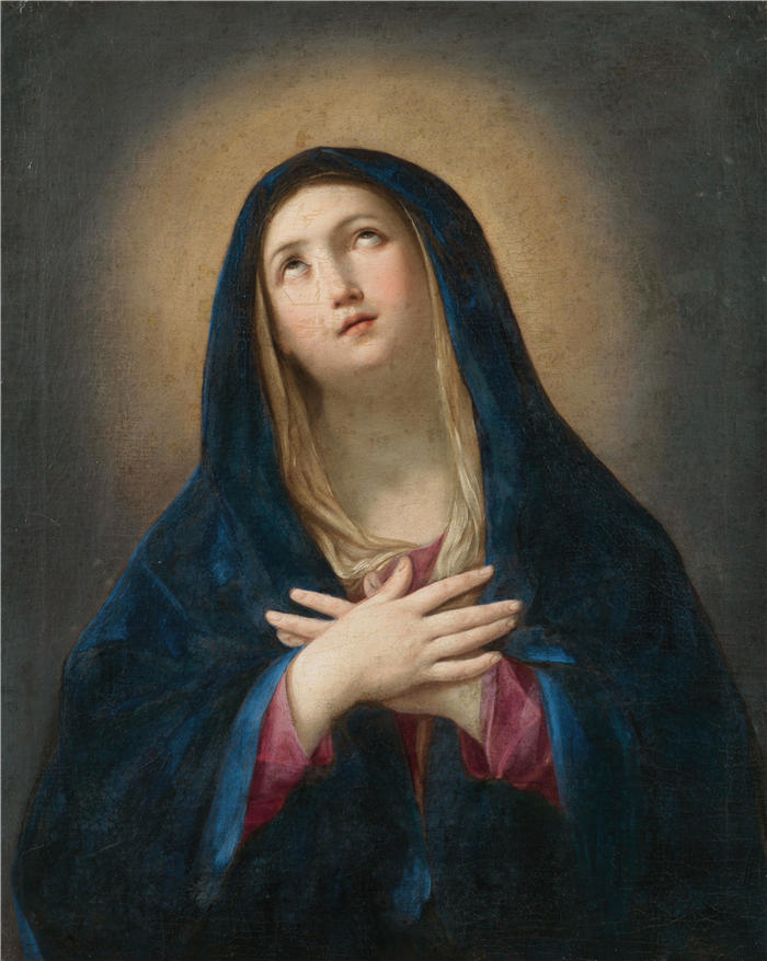 吉多·雷尼（Guido Reni，意大利画家）高清油画作品-《祈祷中的圣母》